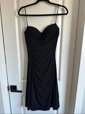 Black Backless Spaghetti-Strap Dress